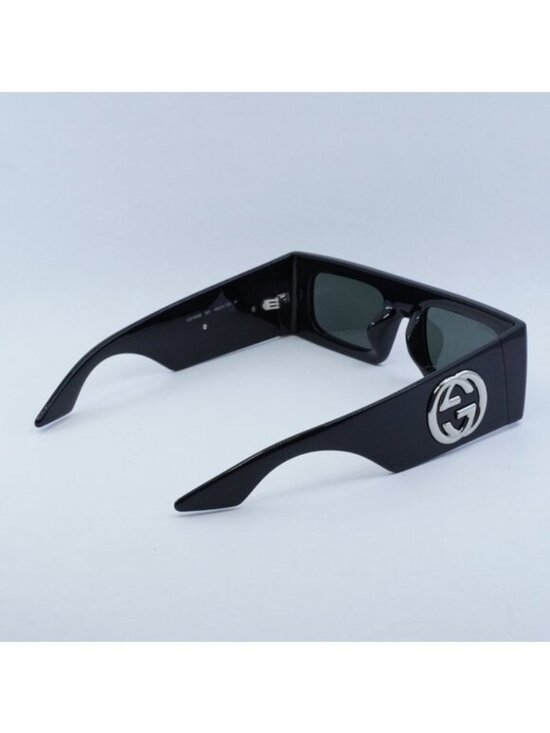 Gucci GG1646S 001 Sunglasses Black Rectangle Frame, Grey Lenses main image 6